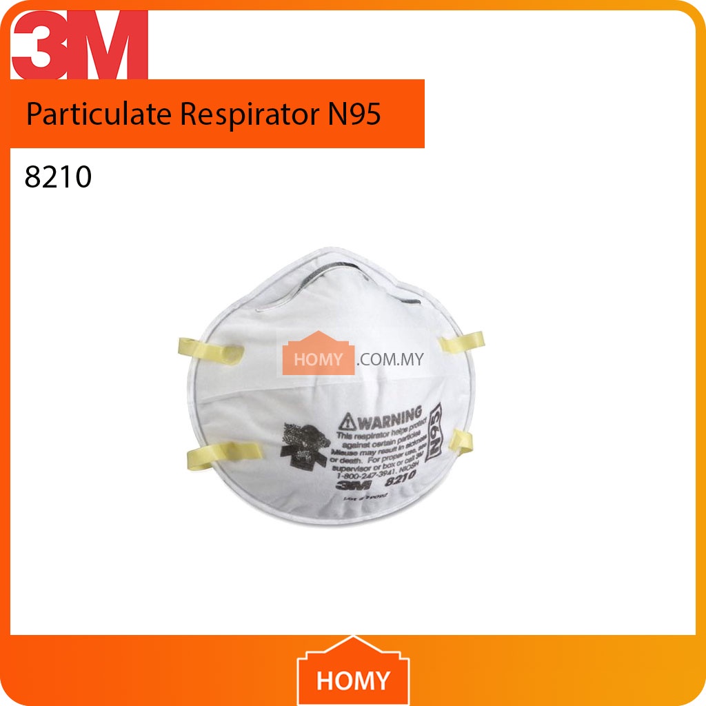 3m 8210 N95 Particulate Respirator Dust Mask 20 Pieces Shopee Malaysia 