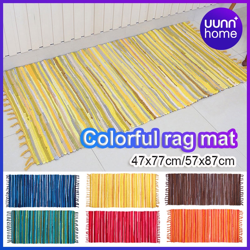 Colorful Rag floor mat/CARPET/Cotton Reversible Rag Rug/HANDMADE and ...