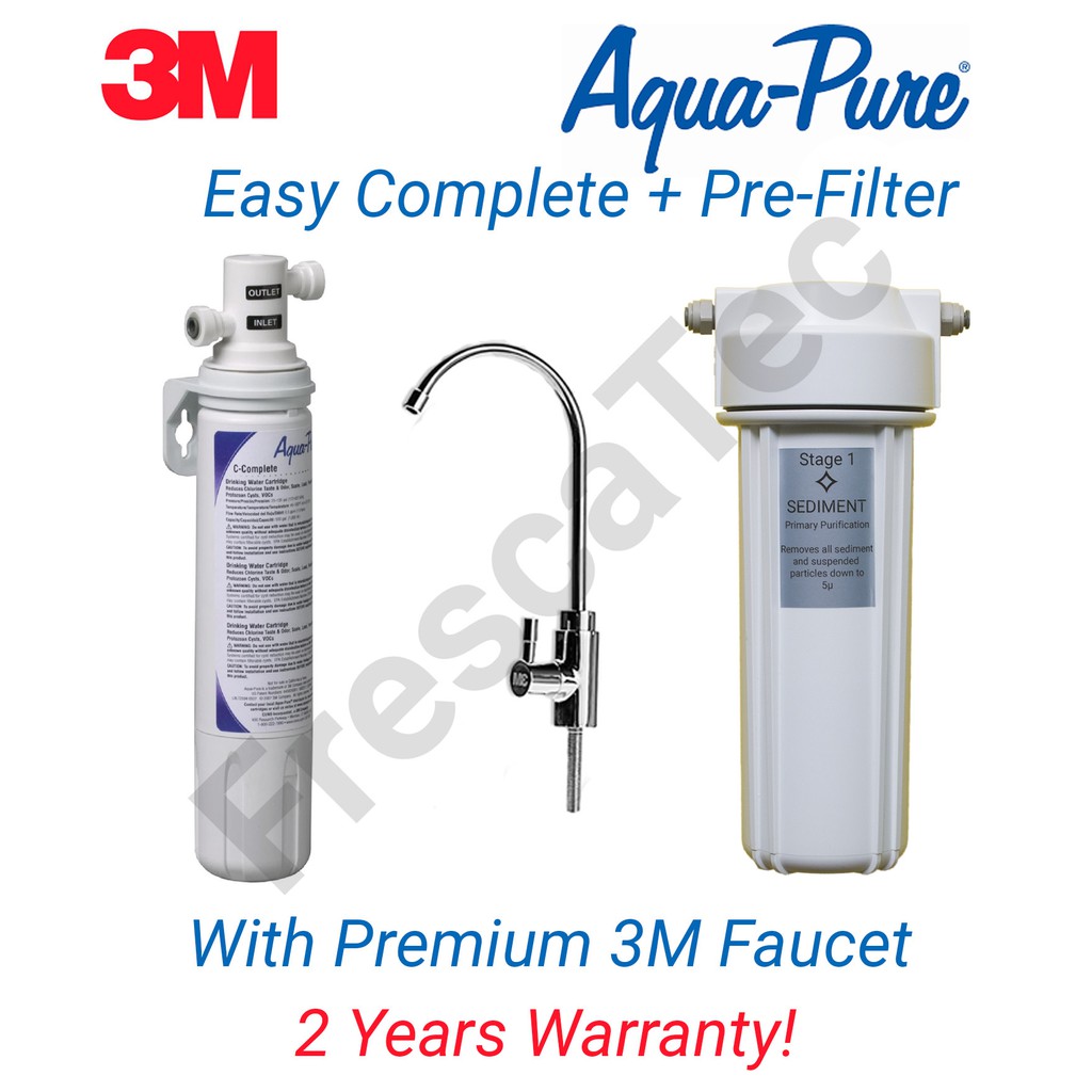 3M Aqua Pure AP Easy Complete + Pre-Filter Indoor Water Filter PoU ...