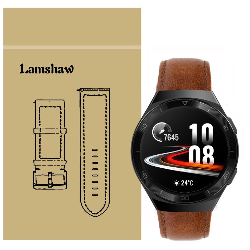 Compatible for HUAWEI Watch GT2e Band Blueshaw Crazy Leather