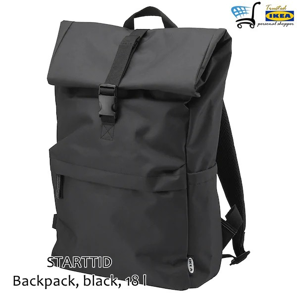 IKEA STARTTID Backpack black 18 l Shopee Malaysia