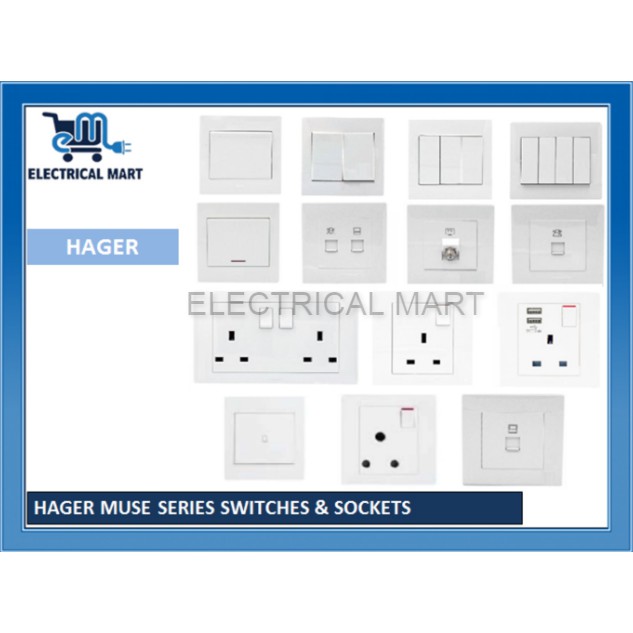 HAGER MUSE SERIES SWITCHES & SOCKETS Shopee Malaysia