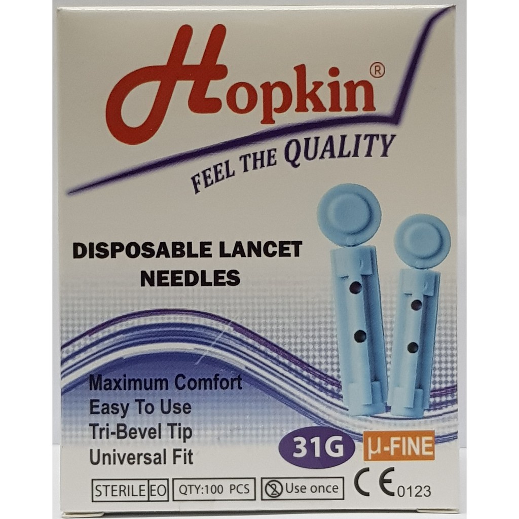 LANCET NEEDLES G 31 FOR GLUCOSE CHECK AND CUPPING/BEKAM 100 PCS