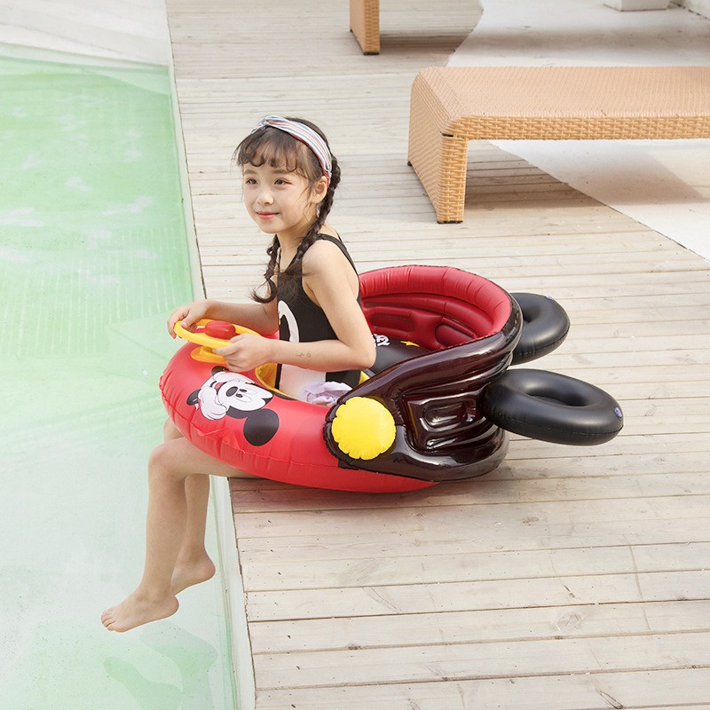 Mickey Minnie Roof Float Seat Boat Baby Ring Pool Swim Inflatable ...