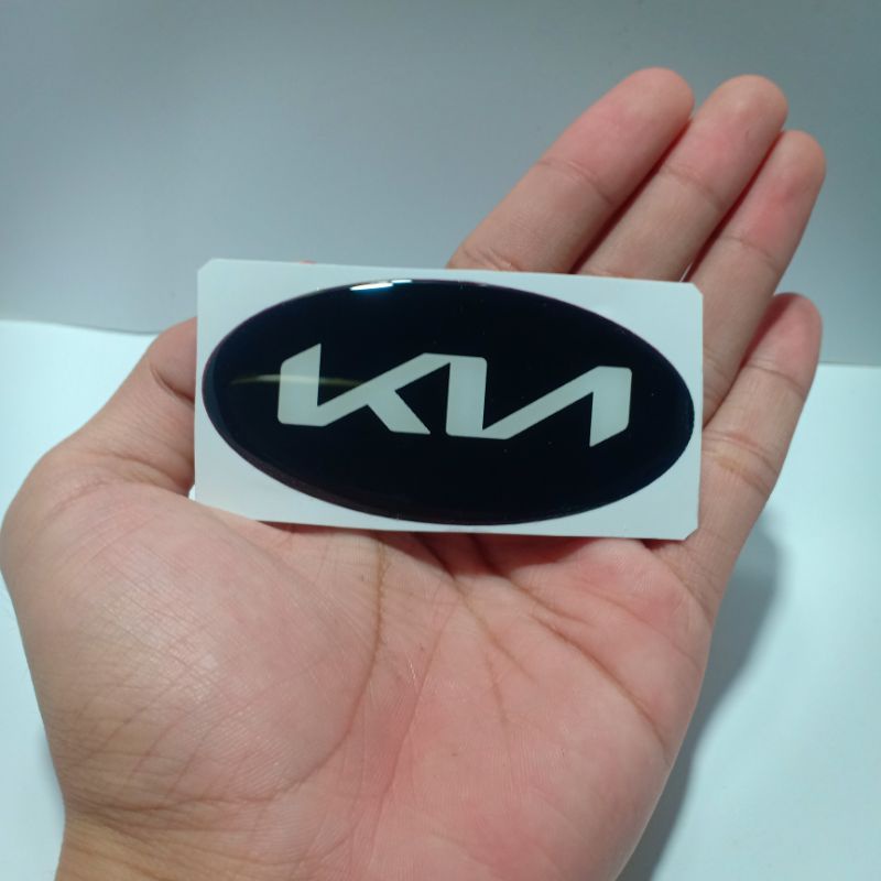 KIA NEW Emblem sticker embossed with flexible resin | Shopee Malaysia