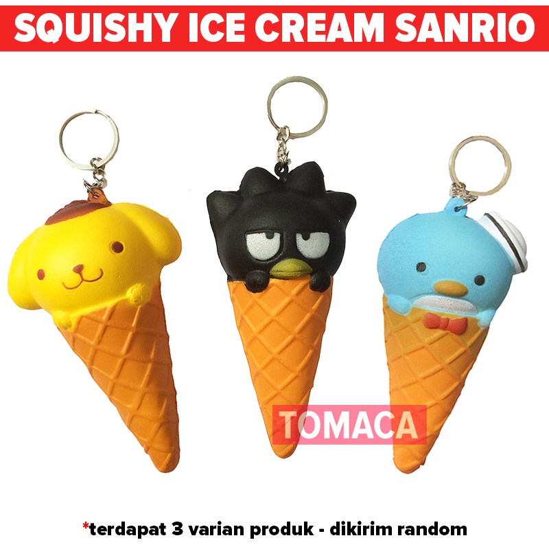 GANTUNGAN Squishy Ice Cream Keychain Sanrio Characone | Shopee Malaysia