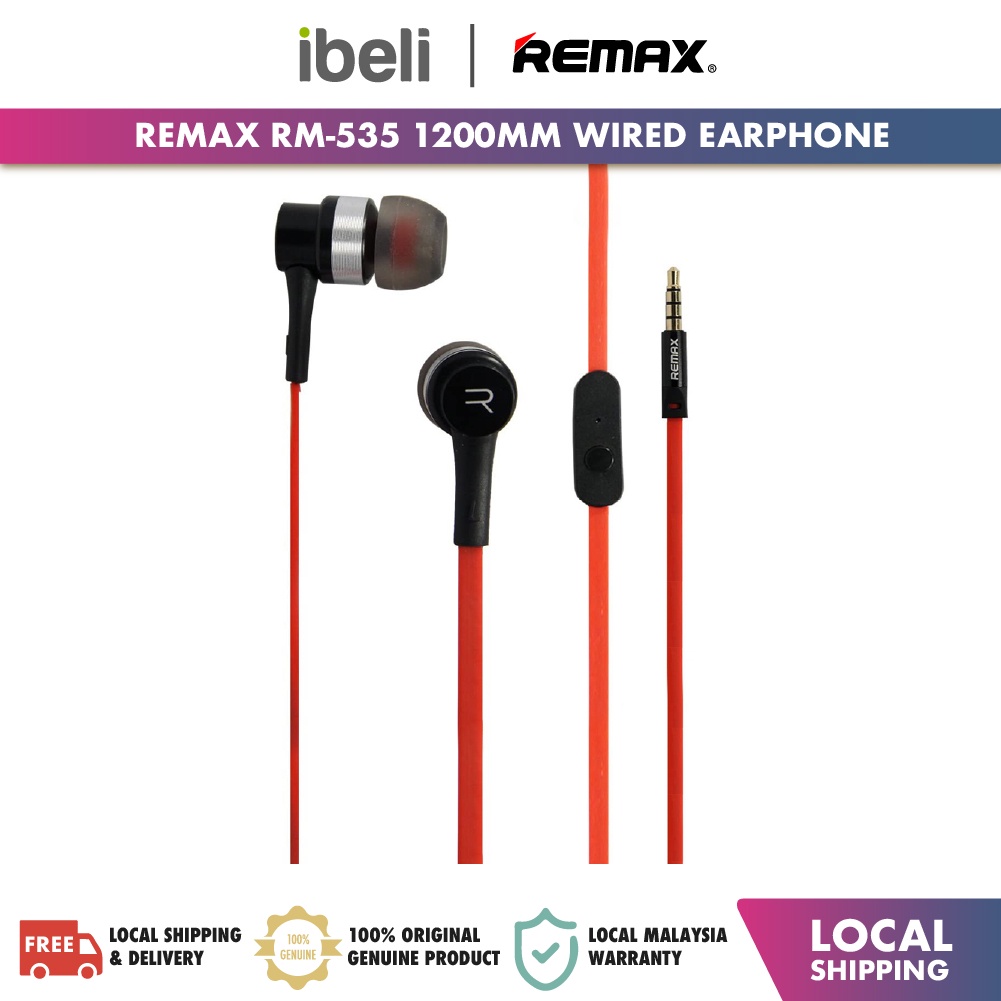 Remax RM-535 Noise Cancelling In Ear Headphone | Shopee Malaysia