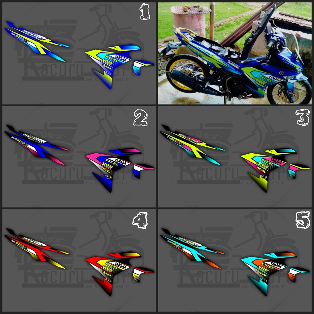 List of semi-full yamaha mx king motorbike striping stickers | Shopee ...