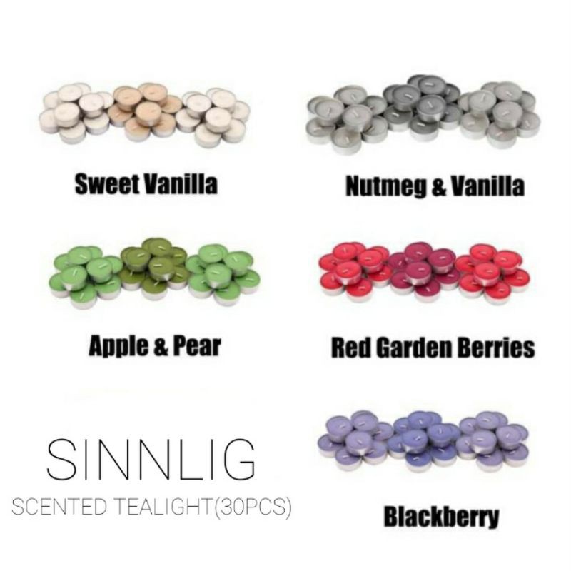 IKEA [SINNLIG] - Scented Tealight Candle | Shopee Malaysia