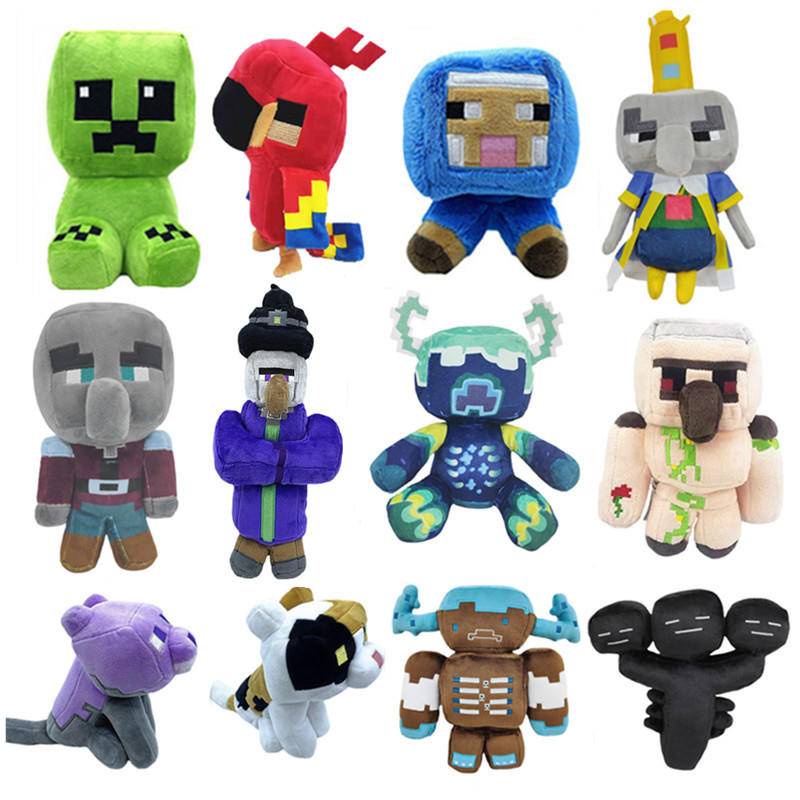Minecraft All Plush Toy Doll Enderman Steve Wolf Zombie Creeper