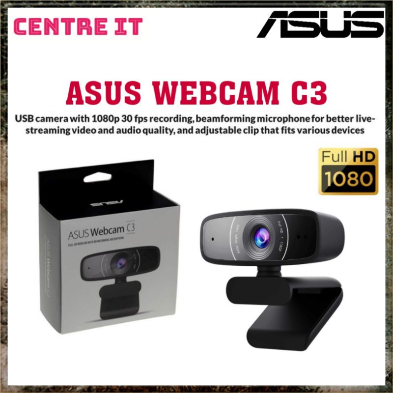 CAMARA WEB ASUS C3 FHD(1920 x 1080)/USB/30 FPS/ CLIP 90°/CAM 360°