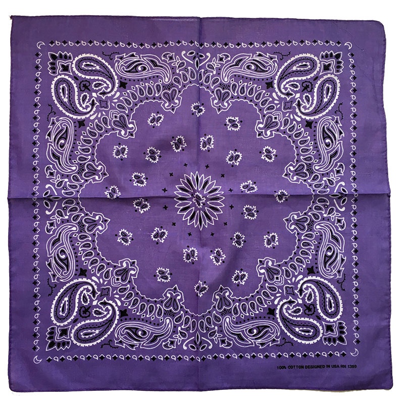 100% Cotton Square Scarf Fashion Hip Hop Classic Paisley Bandana 55cm ...