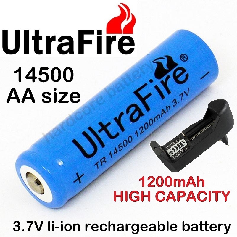 UltraFire TR 14500 1200mAh 3.7V Rechargeable Unprotected Li-ion