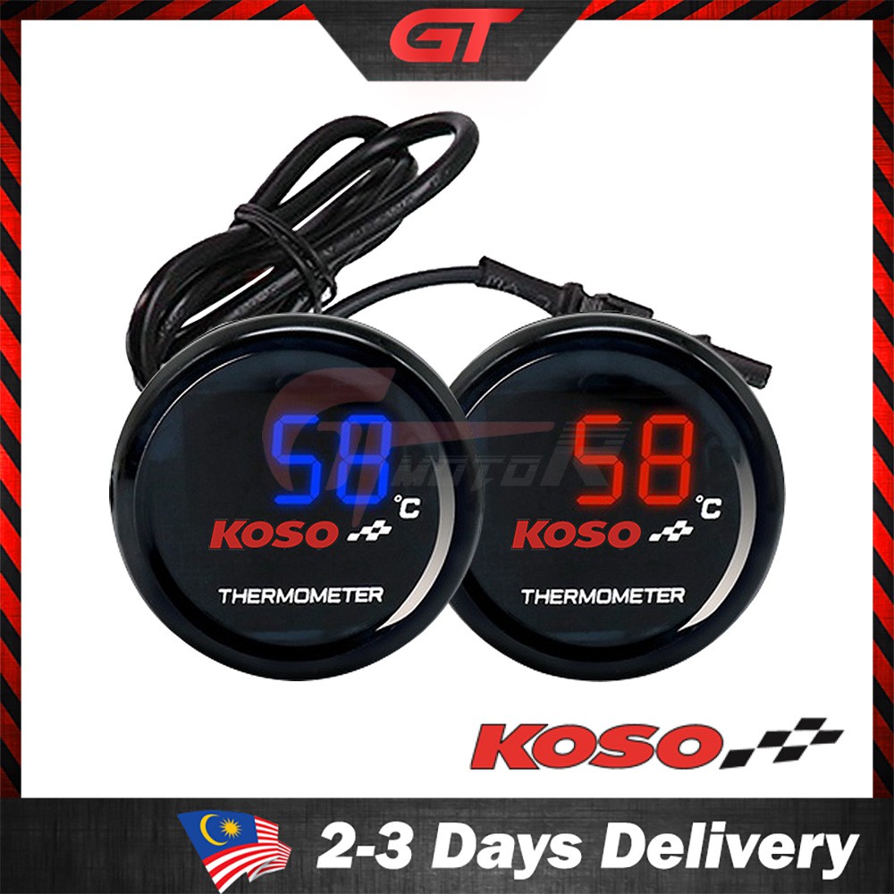 GTmotor KOSO Motorcycle Round Water Temperature Meter Sensor ...