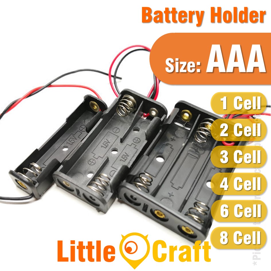 AAA Battery Holder With Cable 1 Cell 2 Cell 3 Cell 4 Cell 6 Cell 8 Cell ...