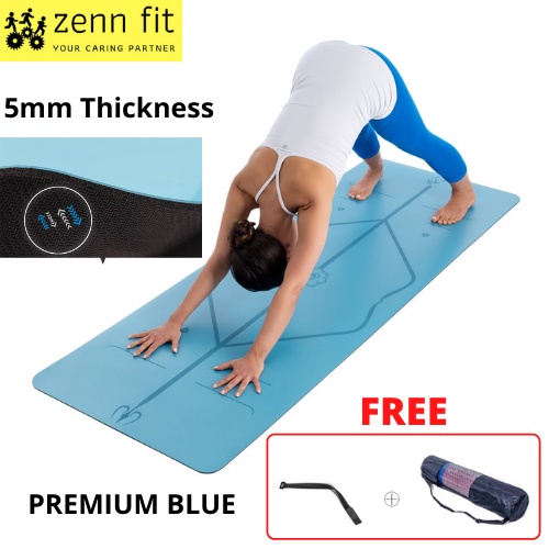 Natural Rubber Yoga Mat Antiskid Pu Hot Yoga Mat 5mm Body Position Line ...