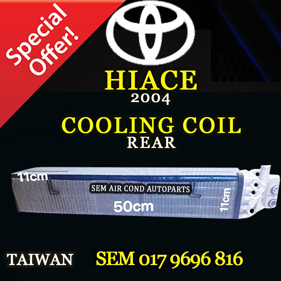TOYOTA HIACE 2004 YEAR OEM TAIWAN REAR COOLING COIL/ EVAPORATOR ( CAR ...