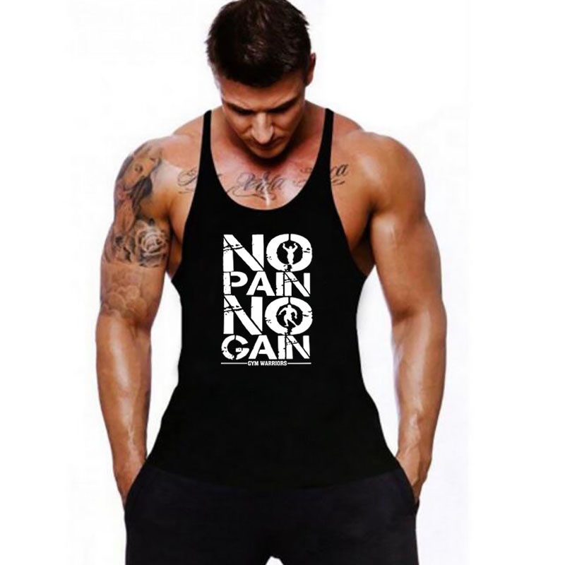 No Pain No Gain Brand Mens Sleeveless Gym Clothing Tank Top Fitness ...