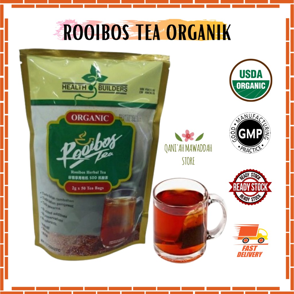 ROOIBOS TEA ORGANIK / ORGANIC ROOIBOS TEA by Health Builders💯Ready