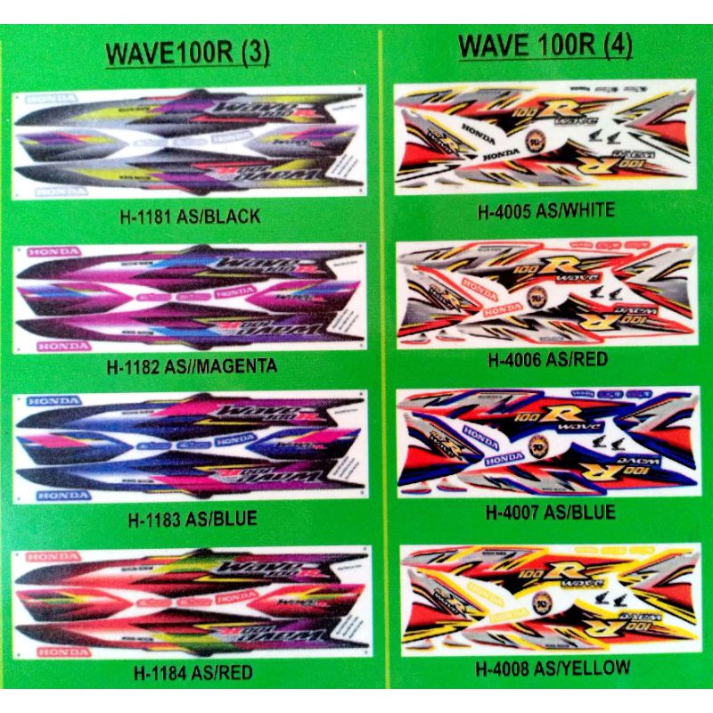 Honda WAVE100 R (3)&(4)Body Sticker | Shopee Malaysia