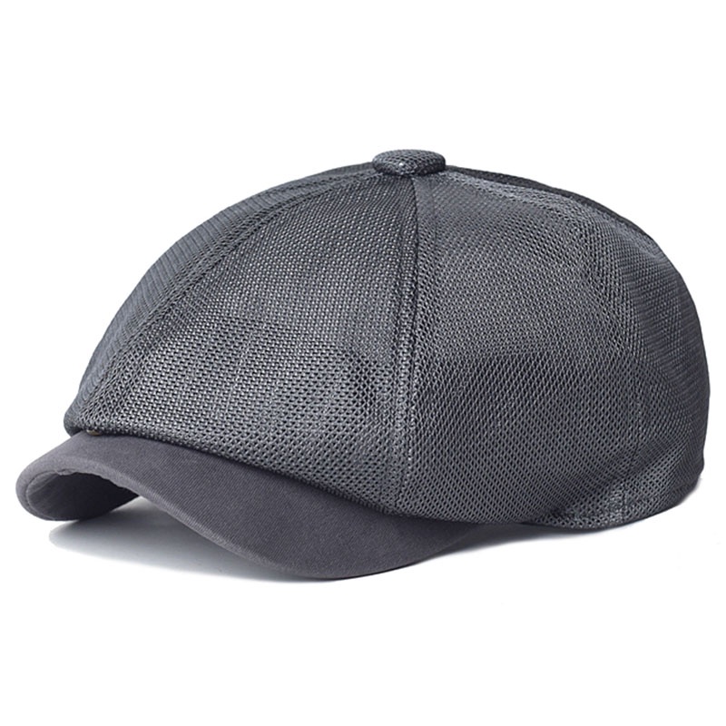 Summer Mesh Newsboy caps Breathable Casual Outdoor Retro Beret Hats ...