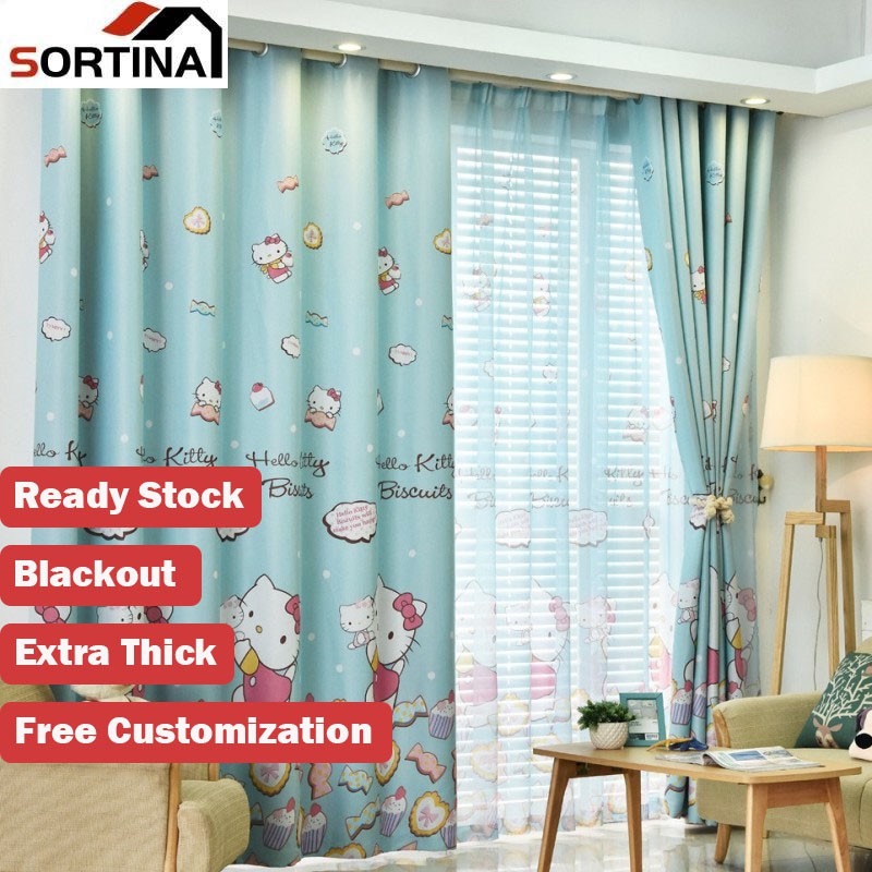 Sortina Langsir Blackout Curtain Sliding Door Kids Curtain Window for ...