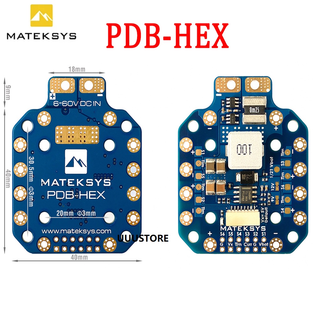 Matek PDB HEX 12S Stromverteilerplatine - 6-60V Für RC Multirotor Drohnen