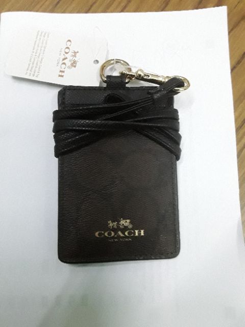 Coach Signature PVC Lanyard ID Badge Card Holder UAE