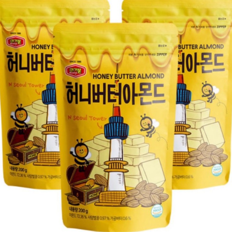 Halal Murgerbon Honey Butter Almond Nuts Korea Food Snack (Honey Butter) 200g Shopee Malaysia