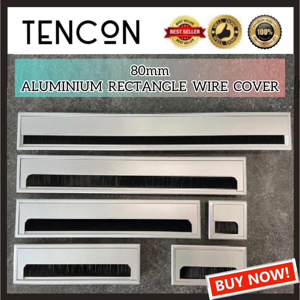 80mm Aluminium Square Rectangle Desk Computer Wire Cable Outlet Insert ...