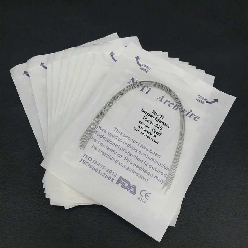 10-Pack Super Elastic NiTi Round Arch Wires – Orthodontic Dental, Natural Form, Unbranded
