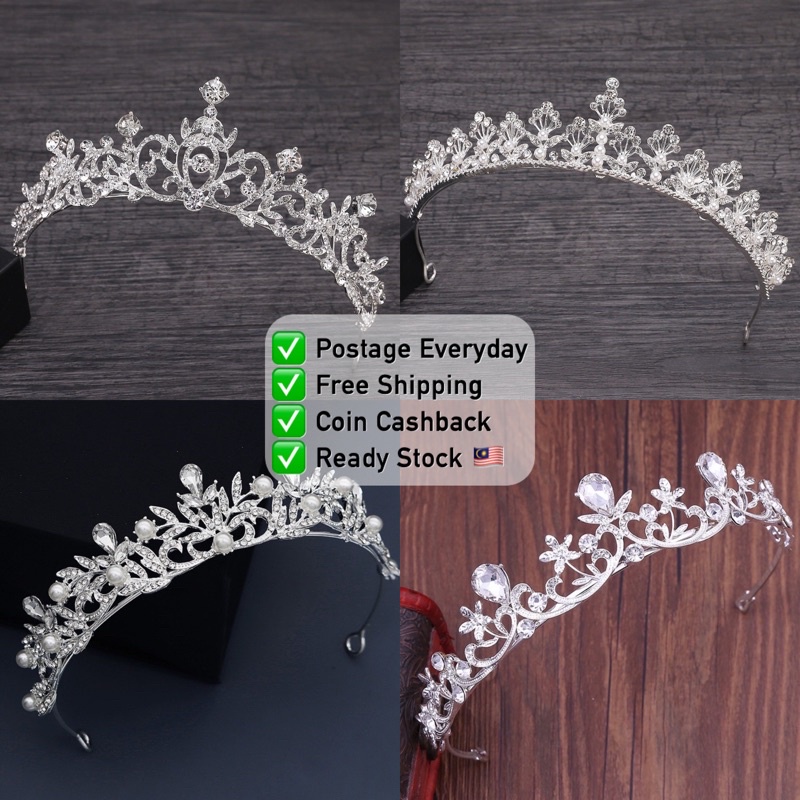 New Designs 2024 Crown Pengantin Nikah Tunang Tiara Wedding Kahwin Perkahwinan Engagement Engage