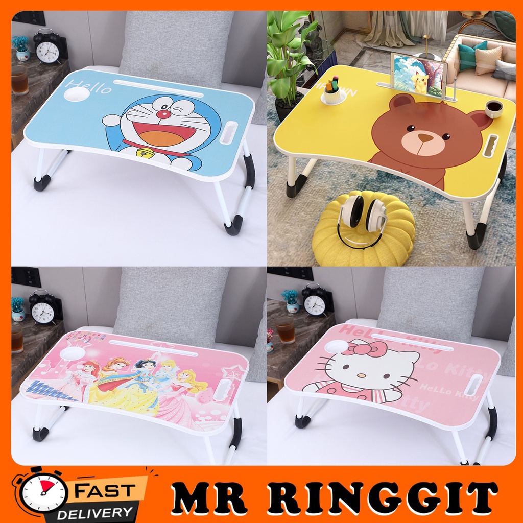 MrRinggit Folding Table Bedroom Study Desk Mini Fordable Table Cartoon ...