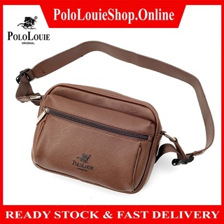 Original Polo Louie Men's Top Luxury Messenger Bag Shoulder Sling Bag Beg  Silang Polo Louie XH1101-1 (Dark Brown)