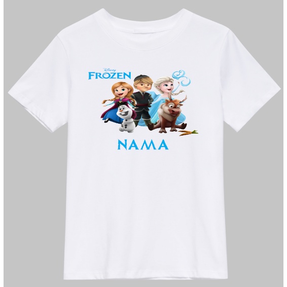 FROZEN With Custom Name T shirt Shopee Malaysia