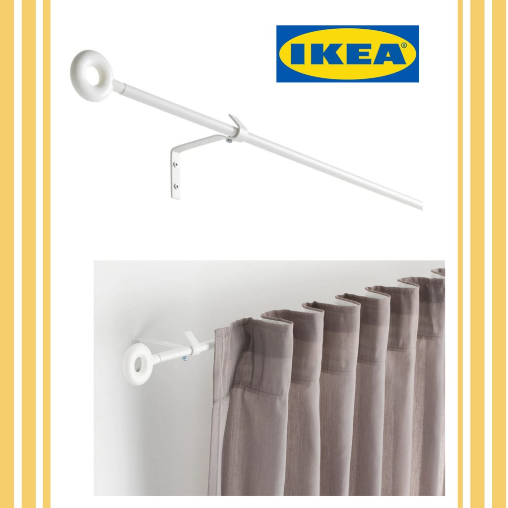 🔥 IKEA IRJA Curtain rod set, white140 cm / screw & wall plug 🔥 | Shopee ...