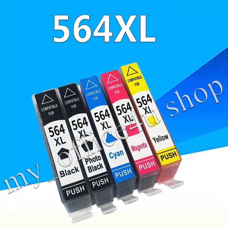 5 Cartucce Compatibili HP 564XL – Nero, Ciano, Magenta, Giallo Per Photosmart E Officejet