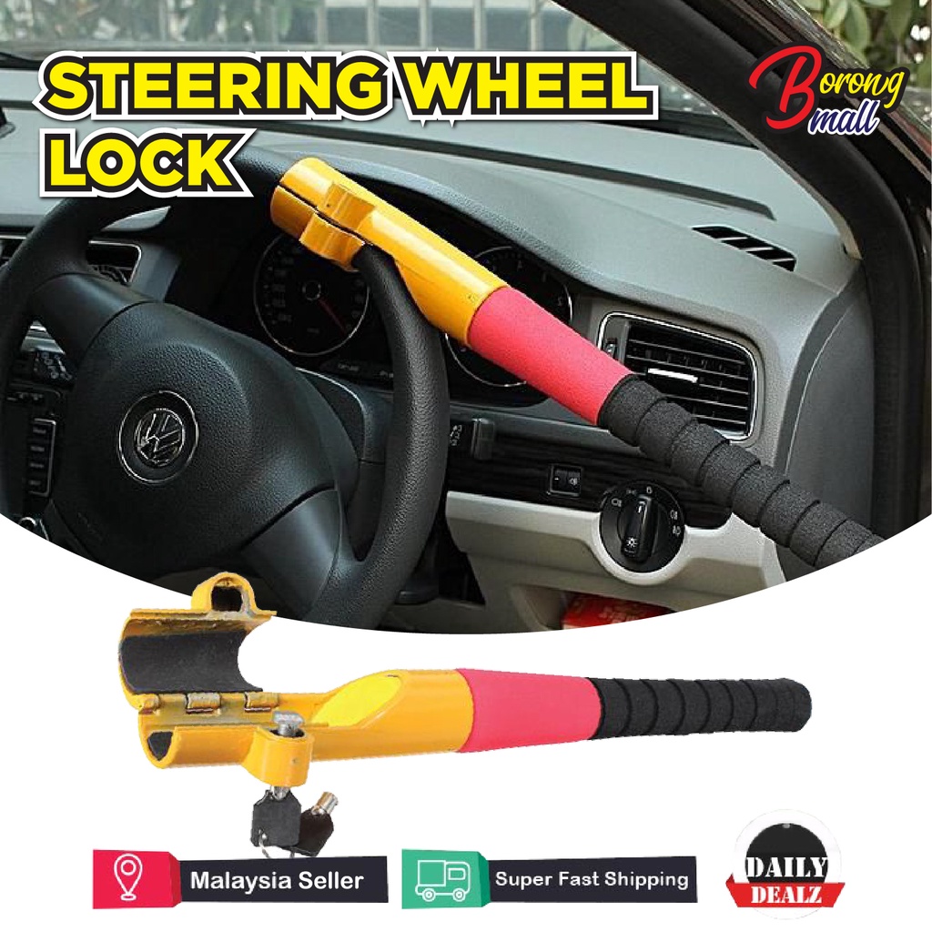 Car Steering Wheel Lock Baseball Bat Shape Security Safety Anti Theft