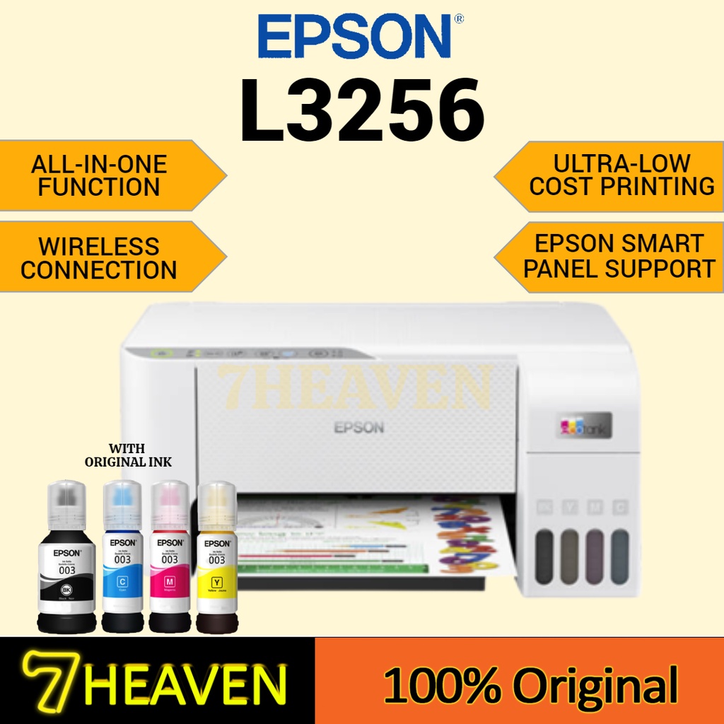 Epson Ecotank L3256 All In One Ink Tank Wireless Printer Print Scan Copy Wi Fi Similar L3250 2418