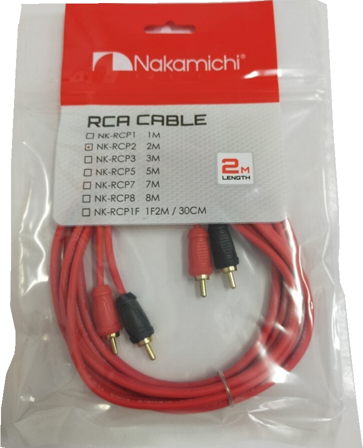 Nakamichi RCA Cable Car Audio System Home Audio Amplifier Braided ...