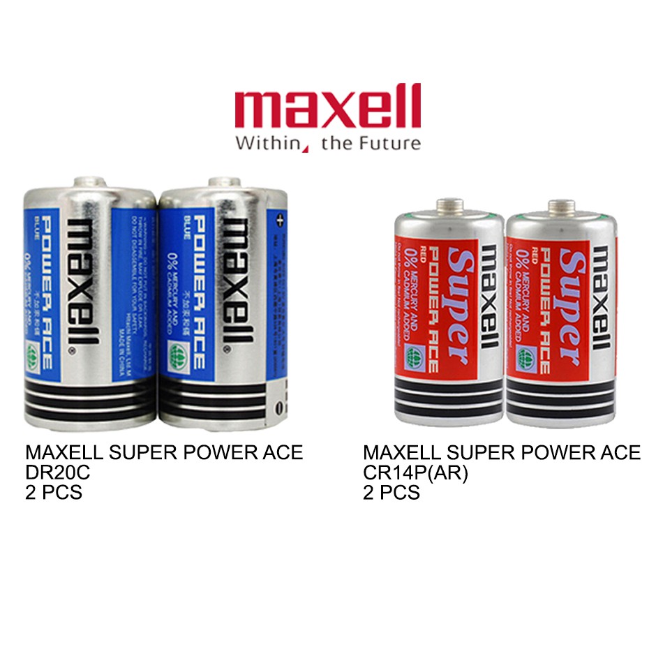 Maxell AA LR6(GD) 1.5V Alkaline Battery 0% Mercury and Cadmium (40  Batteries)