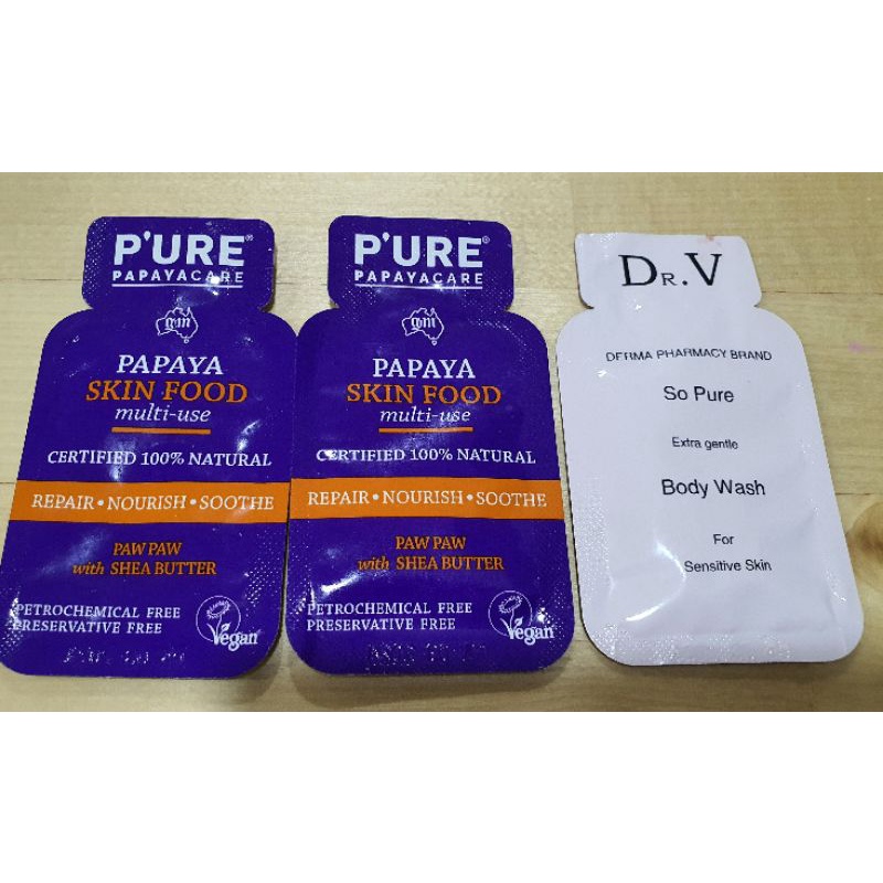 Dr.V So Pure Extra Gentle Body Wash P'ure Papayacare Papaya skin food