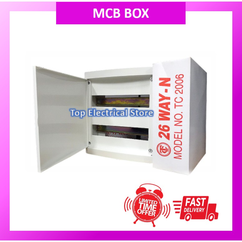 30 WAY SURFACE PVC MCB DB BOX 30 WAY CONSUMER UNIT DISTRIBUTION BOX ...