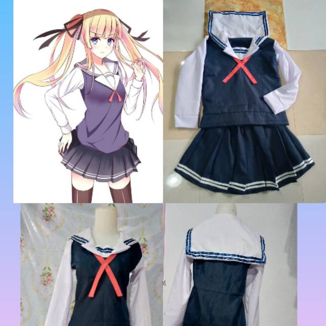 Eriri Soekano Cosplay Costume/Seifuku Sailor/Japanese School Uniform ...