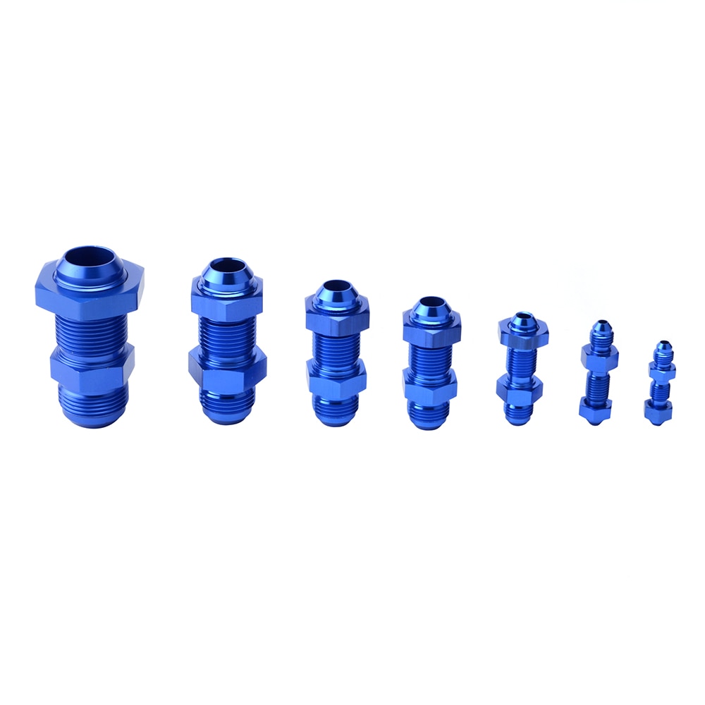 AN4 To AN3 Adapter: DNA Motoring Blue Anodized Aluminum Fitting (Female Flare To Male)
