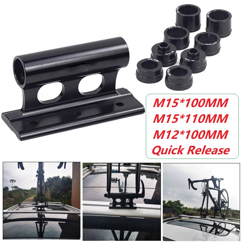 Bike Car Roof Mount Bicycle Fork Mount Rack Thru Axle or QR Carrier