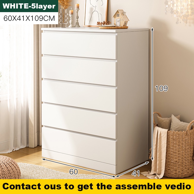 DO 4/5 Layer Drawer Cabinet Storage Chest Drawer White Putih Storage ...