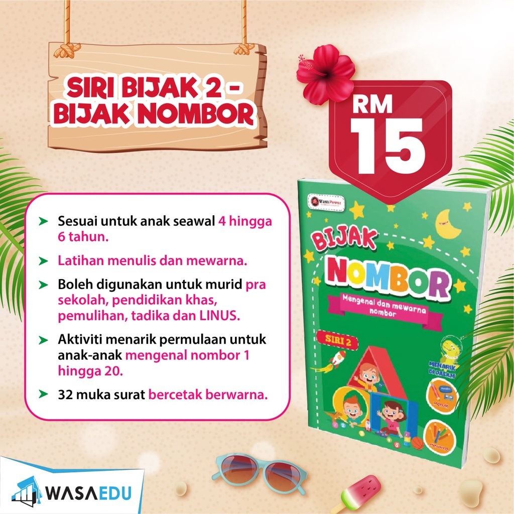 BUKU BIJAK NOMBOR | BELAJAR NOMBOR MUDAH | BELAJAR MENGENAL NOMBOR ...