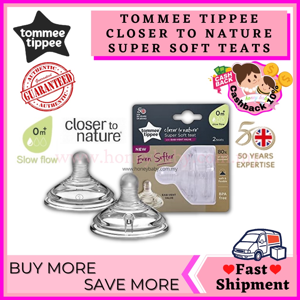 TOMMEE TIPPEE Closer To Nature Super Soft Teats Slow Flow (2pcs
