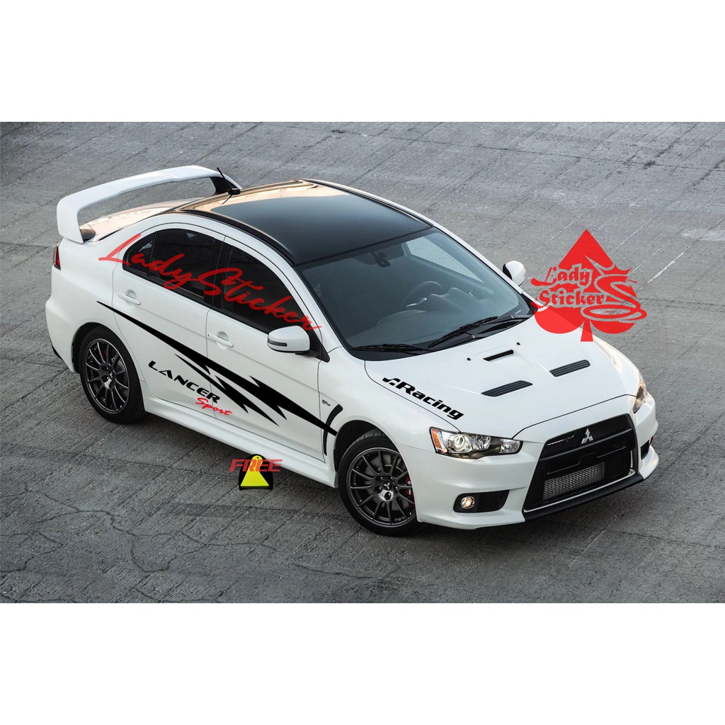 CUTTING STICKER LANCER CAR STICKER + HOOD STICKER LIST MITSUBISHI ...